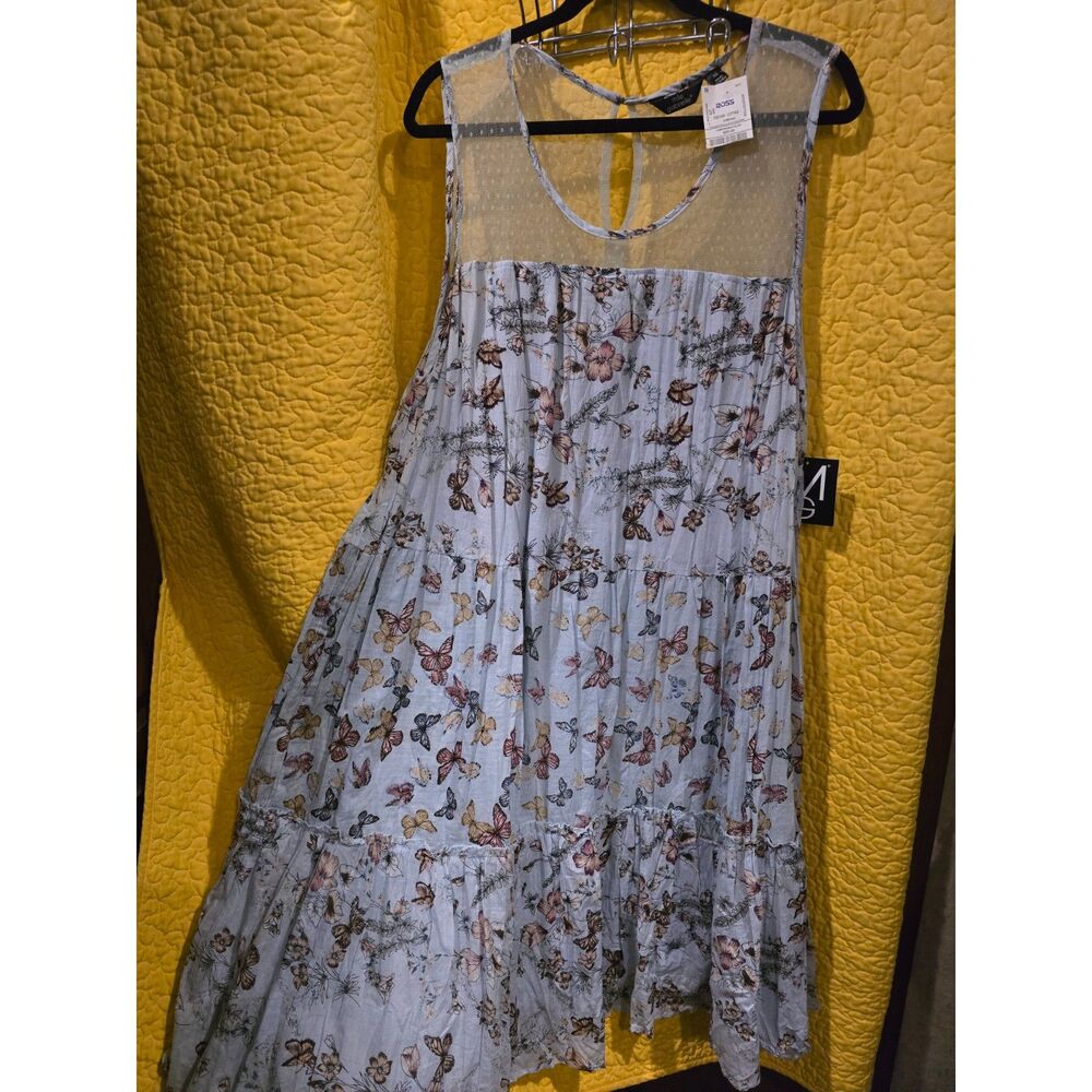 NWT Mlle Gabrielle Floral Print Dress Sz 3X J-9